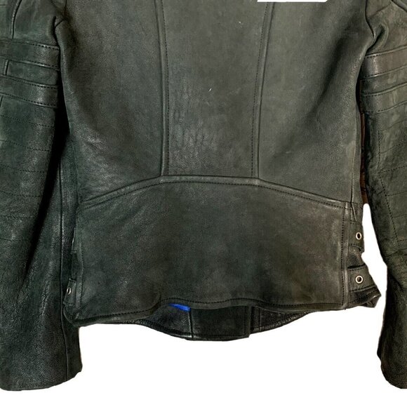 Aritzia Wilfred Free BOBINE Lambskin Moto Leather jacket - Picture 10 of 14